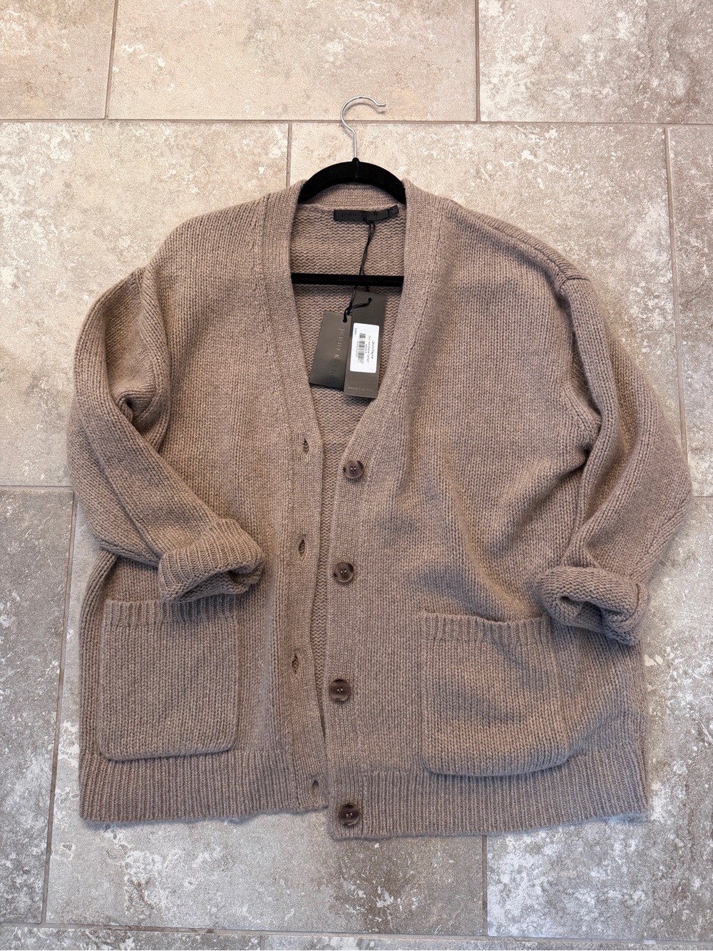 NWT Jenni Kayne Cashmere Spencer Cardigan Almond Small